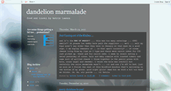 Desktop Screenshot of dandelion-marmalade.blogspot.com