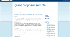 Desktop Screenshot of grantproposalsample.blogspot.com