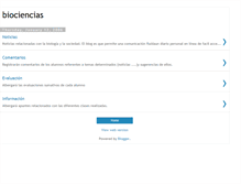 Tablet Screenshot of biociencias.blogspot.com
