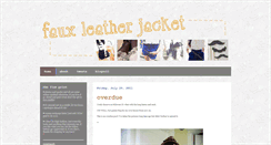 Desktop Screenshot of fauxleatherjacket.blogspot.com