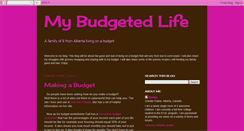 Desktop Screenshot of mybudgetedlife.blogspot.com