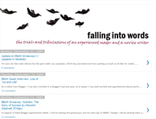 Tablet Screenshot of fallingintowords.blogspot.com