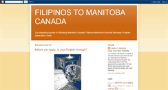 Desktop Screenshot of filipinostomanitobacanada.blogspot.com