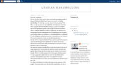 Desktop Screenshot of lesbianhandholding.blogspot.com