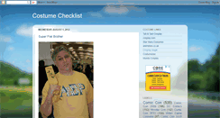 Desktop Screenshot of costumechecklist.blogspot.com
