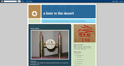 Desktop Screenshot of abearinthedesert.blogspot.com