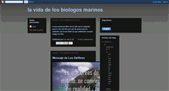 Desktop Screenshot of lavidadelosbiologosmarinos.blogspot.com