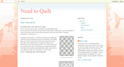 Desktop Screenshot of needtoquilt.blogspot.com