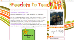 Desktop Screenshot of freedomtoteachkids.blogspot.com