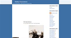 Desktop Screenshot of online-generator.blogspot.com