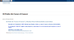 Desktop Screenshot of elpoderdecurarelcancer.blogspot.com