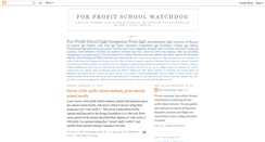 Desktop Screenshot of forprofitschoolwatchdog.blogspot.com