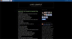 Desktop Screenshot of live-lightly.blogspot.com