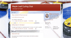 Desktop Screenshot of mapleleafcurlingclub.blogspot.com