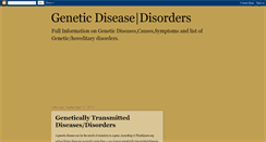 Desktop Screenshot of geneticdiseasetreat.blogspot.com