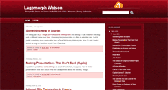 Desktop Screenshot of lagomorph-watson.blogspot.com