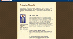 Desktop Screenshot of fridgeforthought.blogspot.com