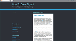 Desktop Screenshot of howtocookbiryani.blogspot.com