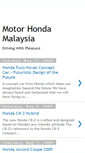 Mobile Screenshot of motorhondamalaysia.blogspot.com