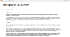 Desktop Screenshot of ethnographyinalibrary.blogspot.com