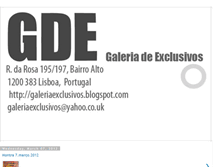 Tablet Screenshot of galeriaexclusivos.blogspot.com