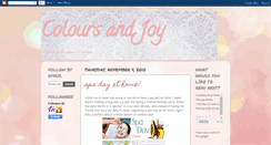 Desktop Screenshot of coloursandjoy.blogspot.com