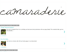 Tablet Screenshot of camaraderieblog.blogspot.com