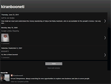 Tablet Screenshot of kiranbooneti.blogspot.com
