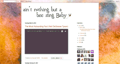 Desktop Screenshot of aintnothingbutabeesting.blogspot.com