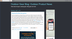 Desktop Screenshot of outdoorgearblog.blogspot.com