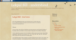 Desktop Screenshot of lokpalbillinfo.blogspot.com