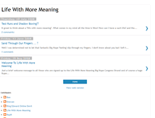 Tablet Screenshot of lifewithmoremeaning.blogspot.com