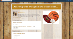 Desktop Screenshot of joelssportsthoughts.blogspot.com