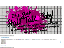 Tablet Screenshot of itsjuststalltalk.blogspot.com