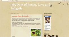 Desktop Screenshot of 365daysofpowerloveandintegrity.blogspot.com