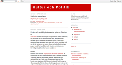Desktop Screenshot of kulturochpolitik.blogspot.com