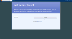Desktop Screenshot of last-minute-travel.blogspot.com