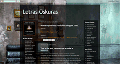 Desktop Screenshot of letrasoskuras.blogspot.com