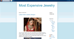 Desktop Screenshot of mostexpensivejewelrylatest.blogspot.com