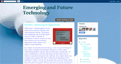 Desktop Screenshot of emergingandfuturetechnology.blogspot.com