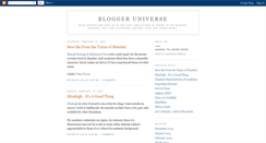 Desktop Screenshot of bloggeruniverse.blogspot.com