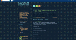 Desktop Screenshot of mazursworldissuescourse.blogspot.com