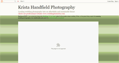 Desktop Screenshot of kristahandfieldphotography.blogspot.com