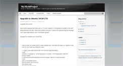 Desktop Screenshot of mymythproject.blogspot.com