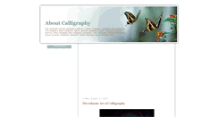 Desktop Screenshot of aboutcalligraphy.blogspot.com
