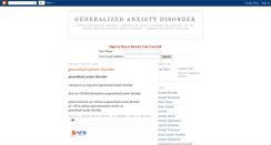 Desktop Screenshot of generalized-anxiety-disorder.blogspot.com