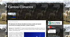 Desktop Screenshot of cambioclimaticoenlosandes.blogspot.com