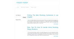 Desktop Screenshot of copperrepipe.blogspot.com