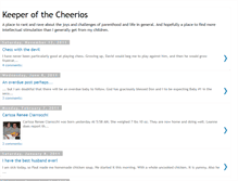 Tablet Screenshot of keeper-of-the-cheerios.blogspot.com
