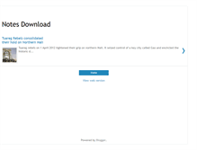 Tablet Screenshot of notesdownload.blogspot.com